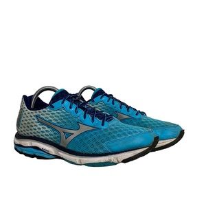 Mizuno Wave‎ Rider 18 Running Tennis Shoes Workout Spring Casual Chic Blue